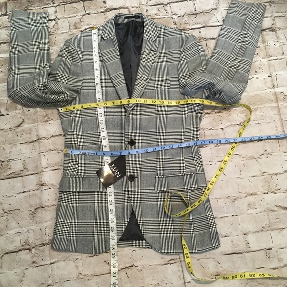 NWT, boohoo Man plaid blazer size 34 - Picture 8 of 15
